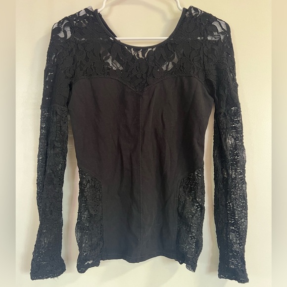 Free People Lace Racerback Long Sleeve - Picture 3 of 5